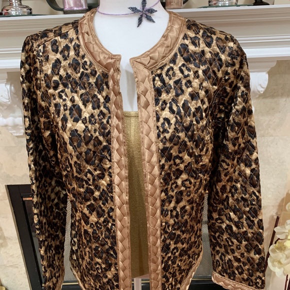 Chico’s jacket, size 1, leopard print - Picture 1 of 5